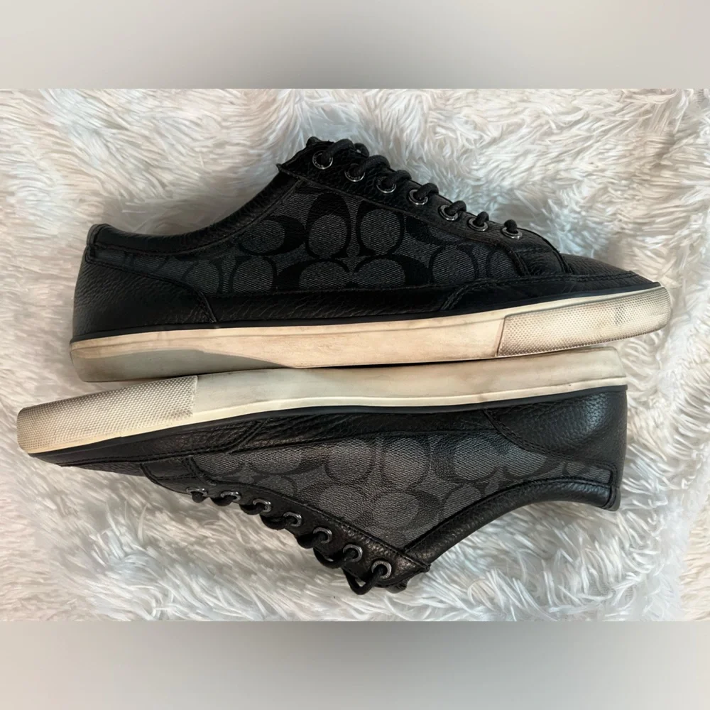 Coach Porter Lo Top Leather Signature Logo Sneakers - Picture 6 of 12